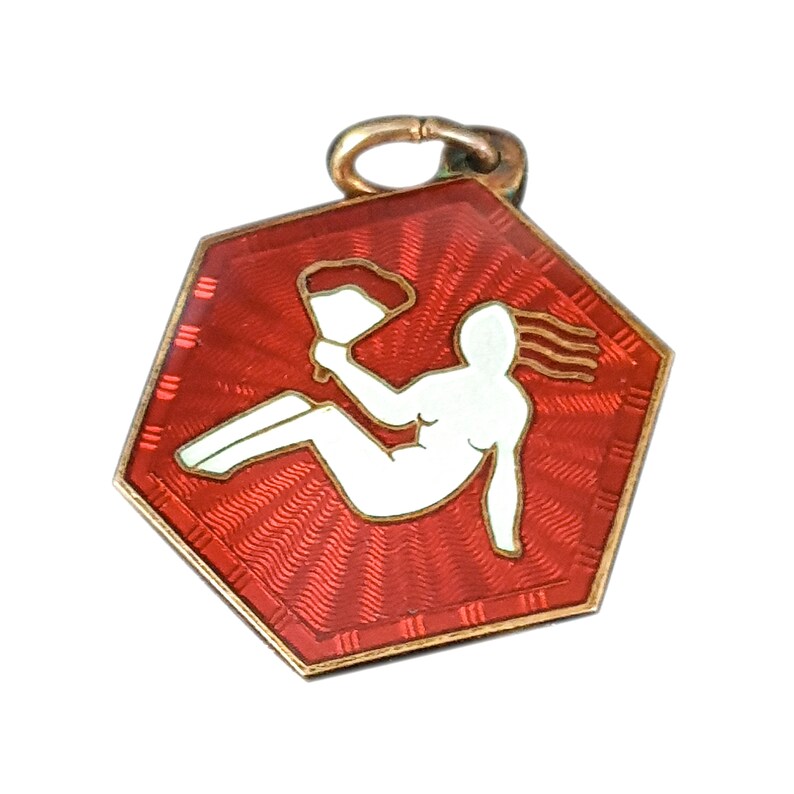 Vintage Silver Virgo Zodiac Pendant David Andersen