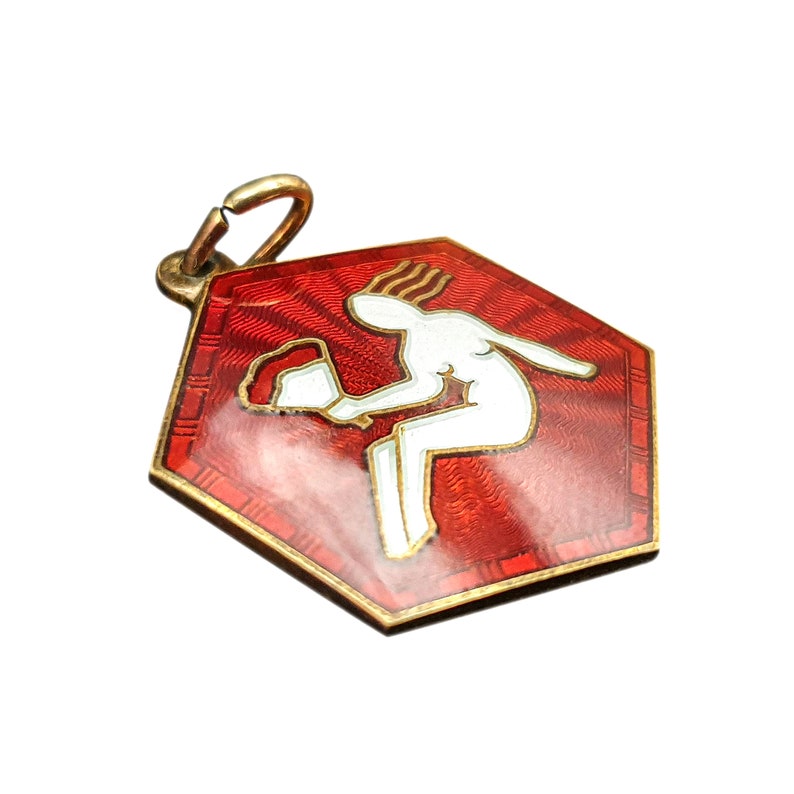 Vintage Silver Virgo Zodiac Pendant David Andersen