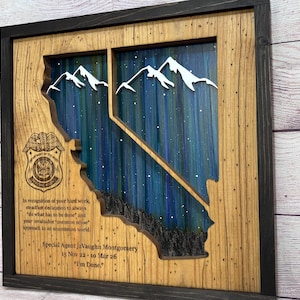 Custom Carved Wooden State Map: Rustic Wall Art, Housewarming Gift, ANY STATE