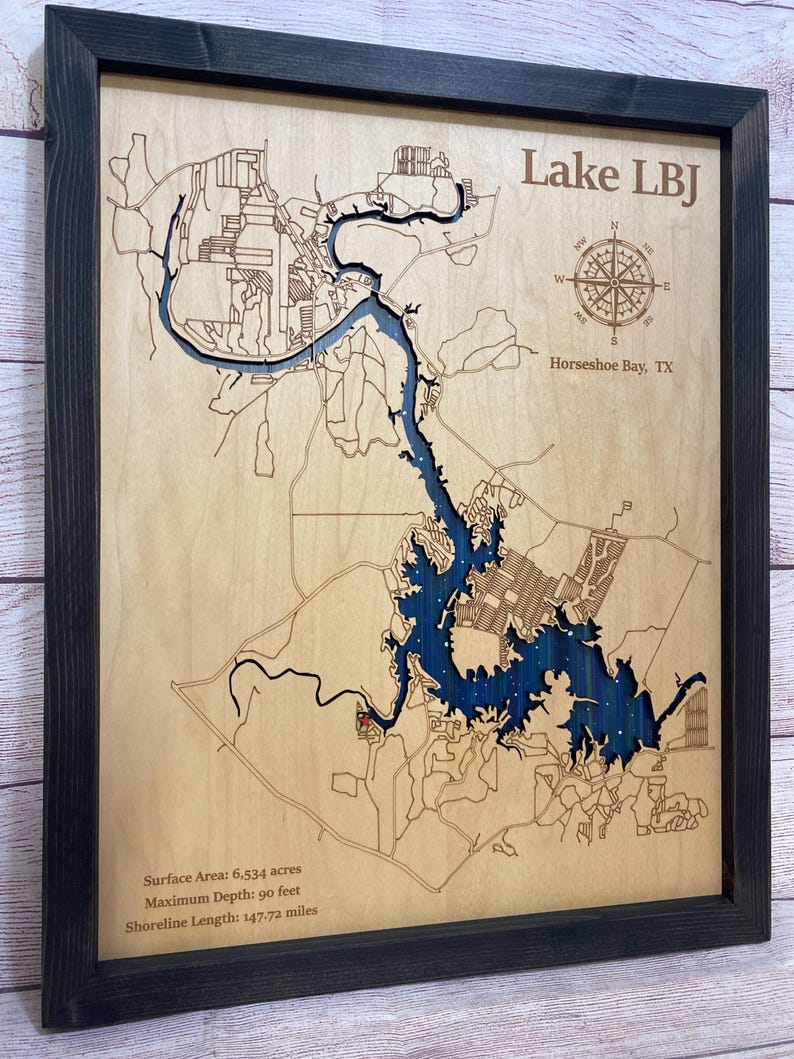 Custom 3D Wooden Lake Map Starry Night Art Cabin Decor Etsy Canada Il 2n4n 