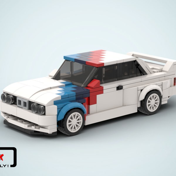 NOT SET! INSTRUCTlONS ONLY!   - Bmw M3 Dtm Speed Champions Classic Race Car Custom 8 stud wide Moc