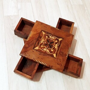 Wood Box,Thuya Wooden Box, Simple Design Box,Rustic Wooden Keepsake Box. Wedding Memory Box,Jewelry or Photo Box.moroccan box thuya