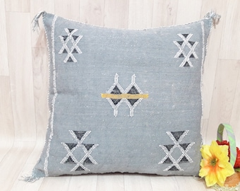 Cactus Silk Pillow Cover, Moroccan Sabra Cushion Cover , Boho Pillow, Sabra Cactus Silk Cushion,Decorative Sabra Silk Pillow