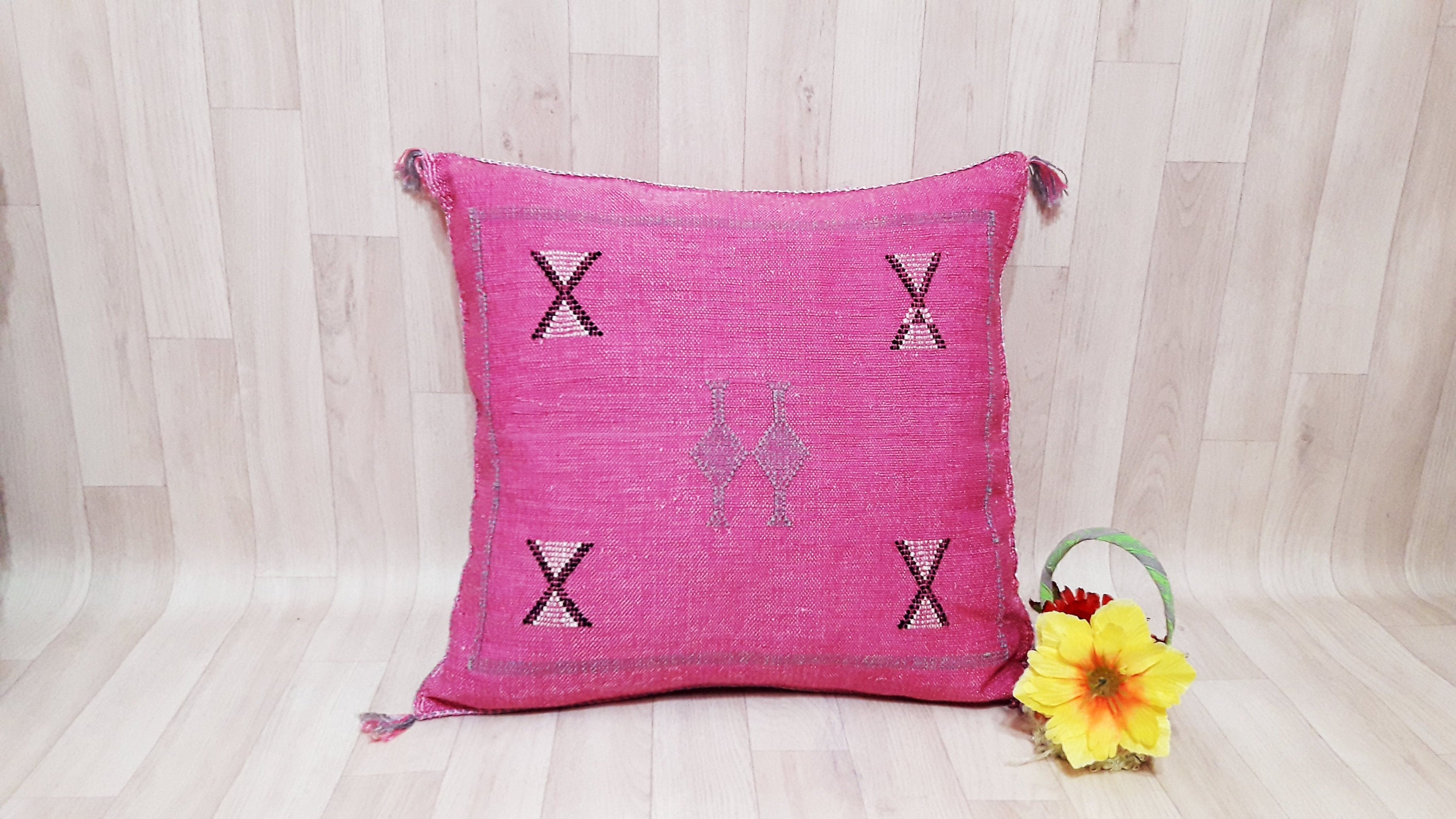 モロッコ カクタスシルク サブラ クッションカバー cactus silk