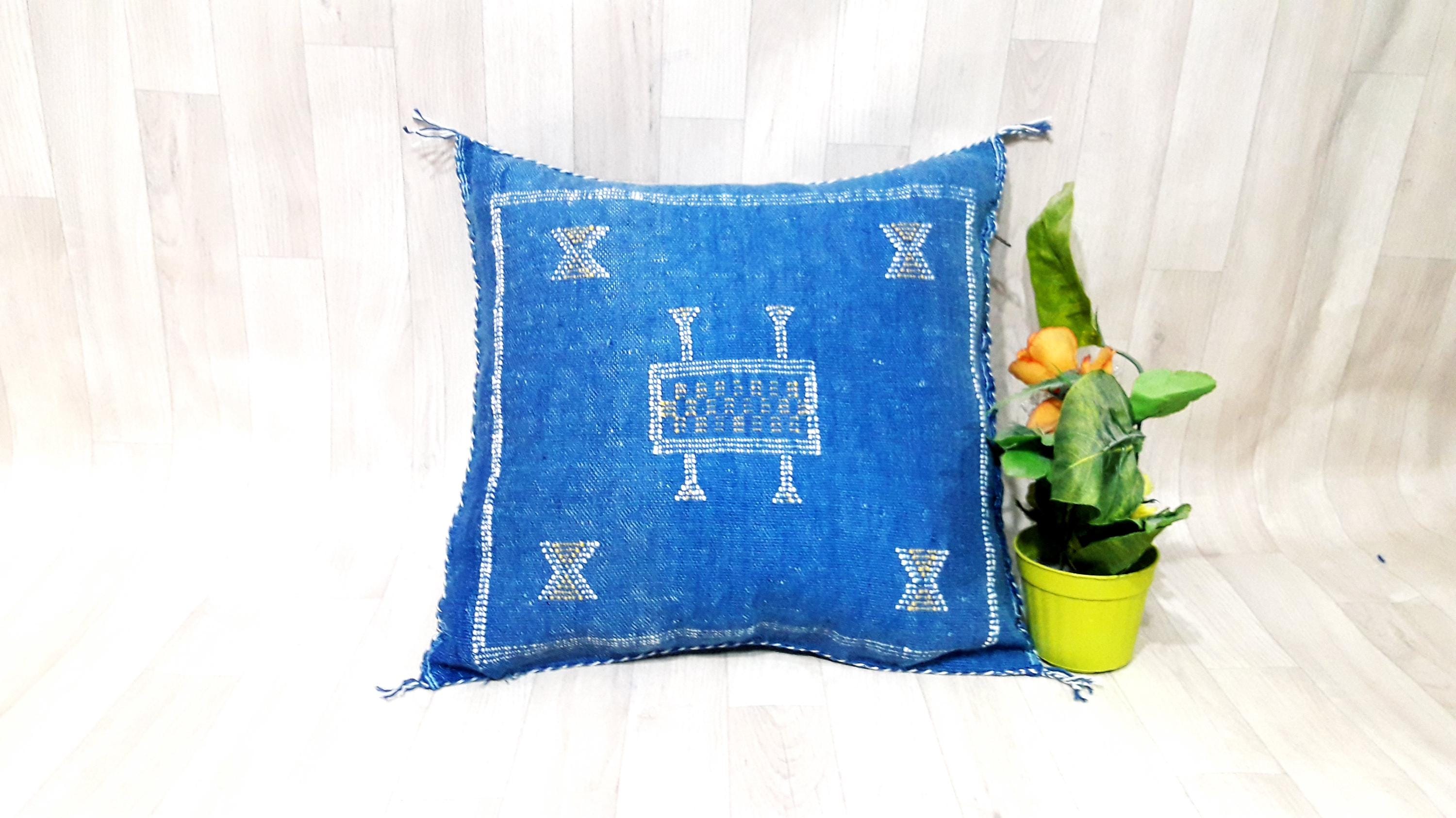 Housse de coussin en soie cactus - oreiller Sabra moutarde