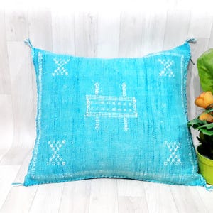50% off Cactus silk  pillow, Moroccan cactus silk cushion,morocco Boho pillow handmade sabra pillow, throw pillow, decorative cushion