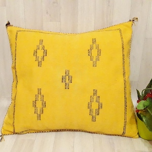 Cactus Silk Cushion Cover - Sabra pillow - Handmade Morocco cushion