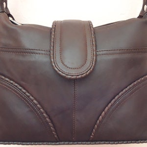 Moroccan Leather Shoulder Bag: Handmade Berber Boho Bag