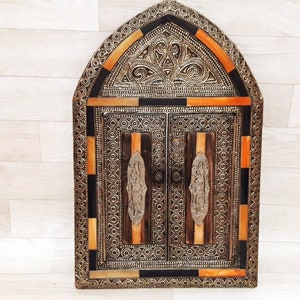 Moroccan Mirror Handmade Wall Mirror, Wood and Bone Frame, Home Decor Mirror,Moroccan Craft Decor,Gold Mirror, Mirror,Bohemian Mirror,