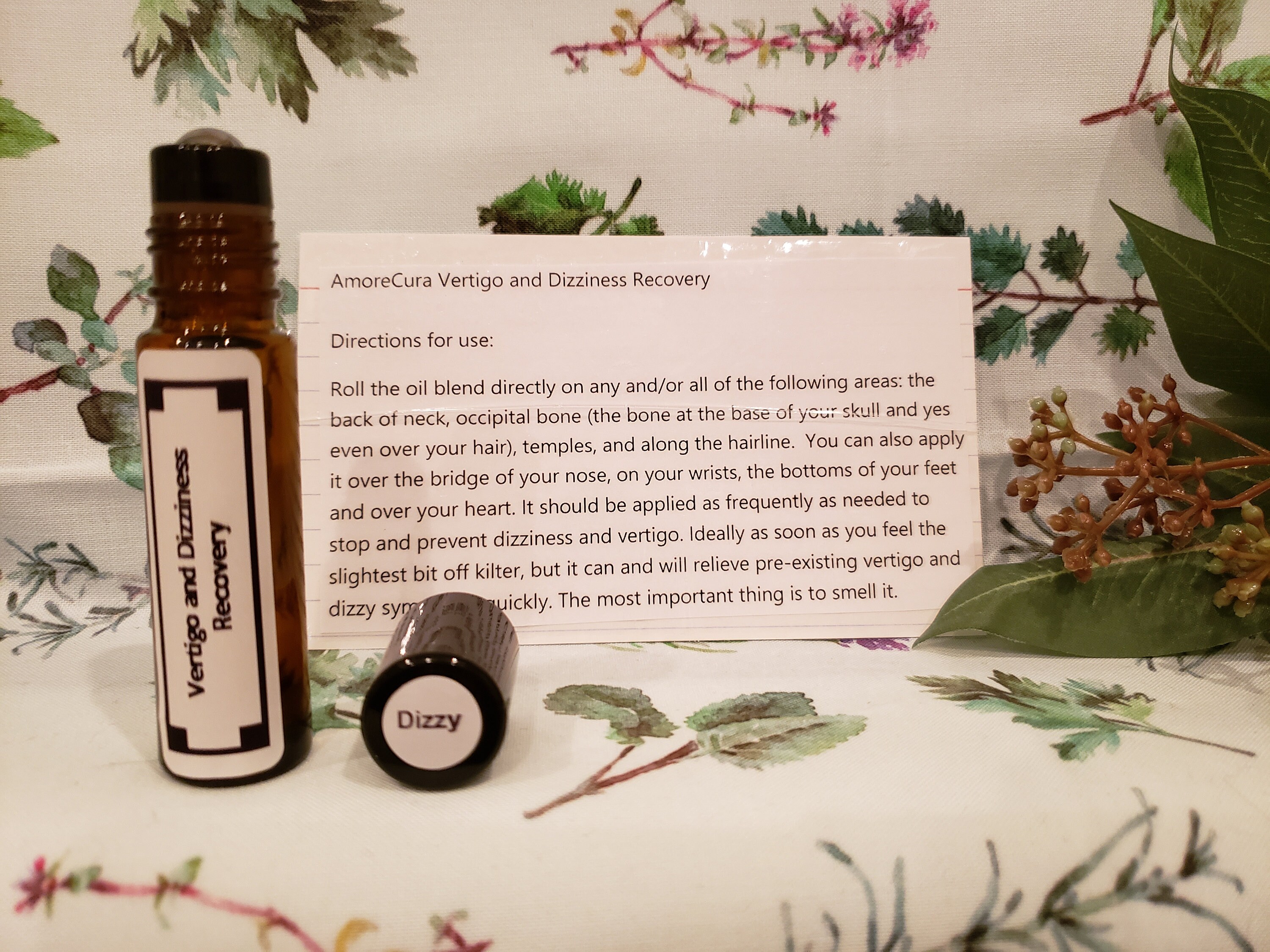 Vertigo and Dizziness Recovery Essential Oil Blend All Natural Oils
