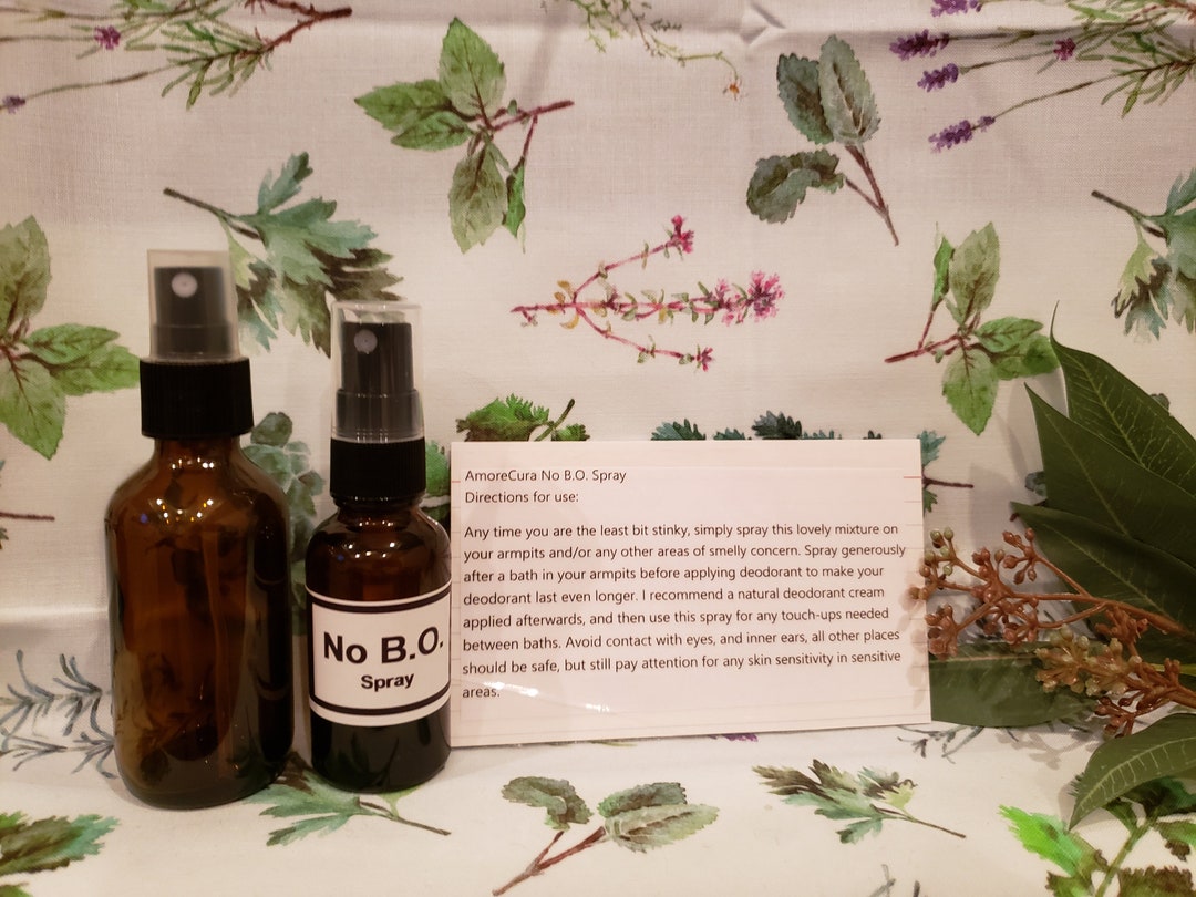 Natural Body Odor Spray No B.O. Essential Oil Blend Certified Therapeutic Grade Pure Organic