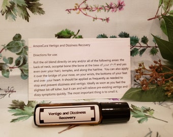 Vertigo and Dizziness Recovery Essential Oil Blend All Natural Oils Organic Certified Therapeutic Grade Pure Dizziness Relief