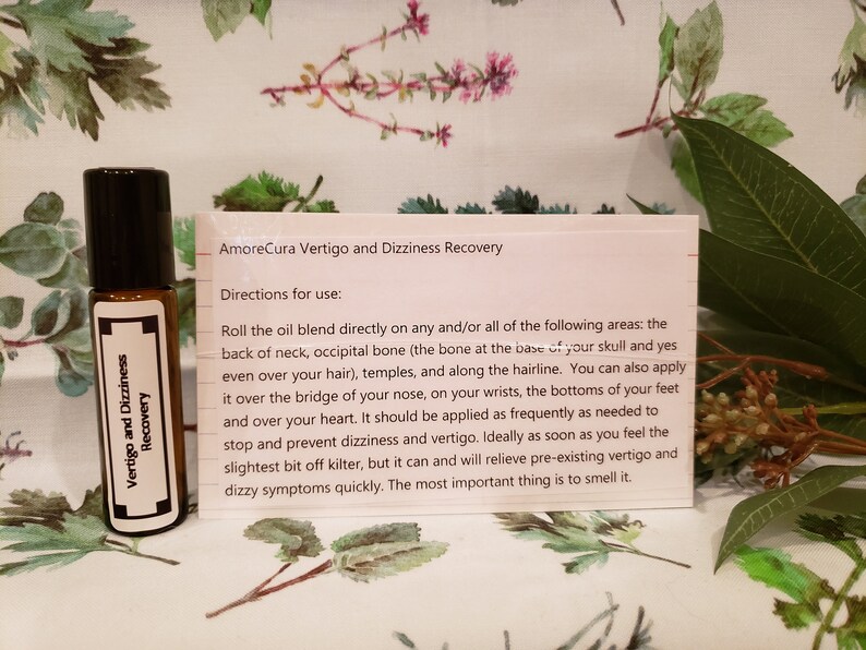 Vertigo and Dizziness Recovery Essential Oil Blend All Natural Oils