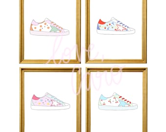 Girly Golden Goose inspirierte Wanddrucke