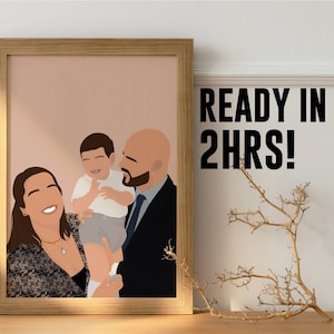 Stampa artistica minimale senza volto: pittura fotografica personalizzata per lei, idea regalo perfetta, illustrazione personalizzata, illustrazione fotografica personalizzata