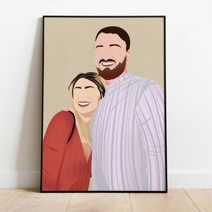 Faceless Portrait, custom illustration, personalised photo, photo illustration, personalised portrait, boyfriend gift, girlfriend gift