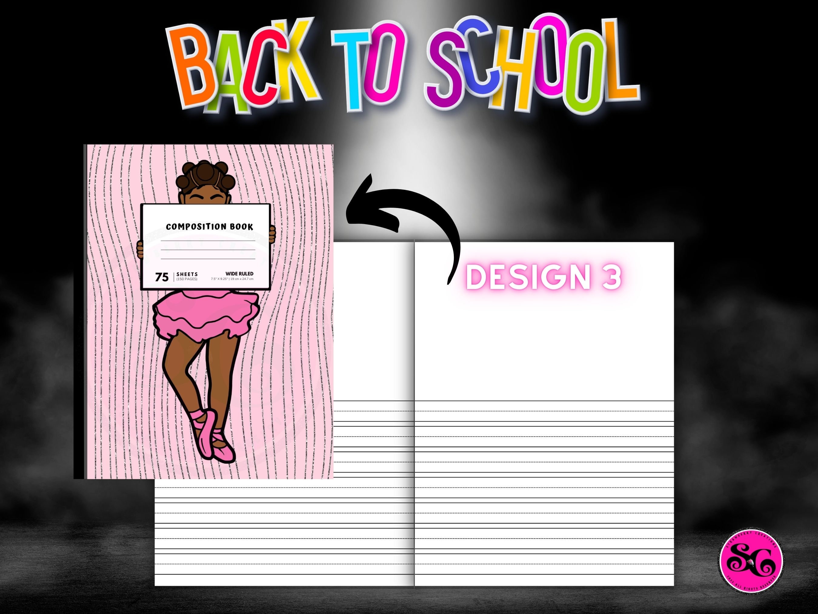 Wide Ruled Composition Notebook Journals | Future Gymnast, Ballerina, Black Girl Magic | Back to School Notebook | African American Girls