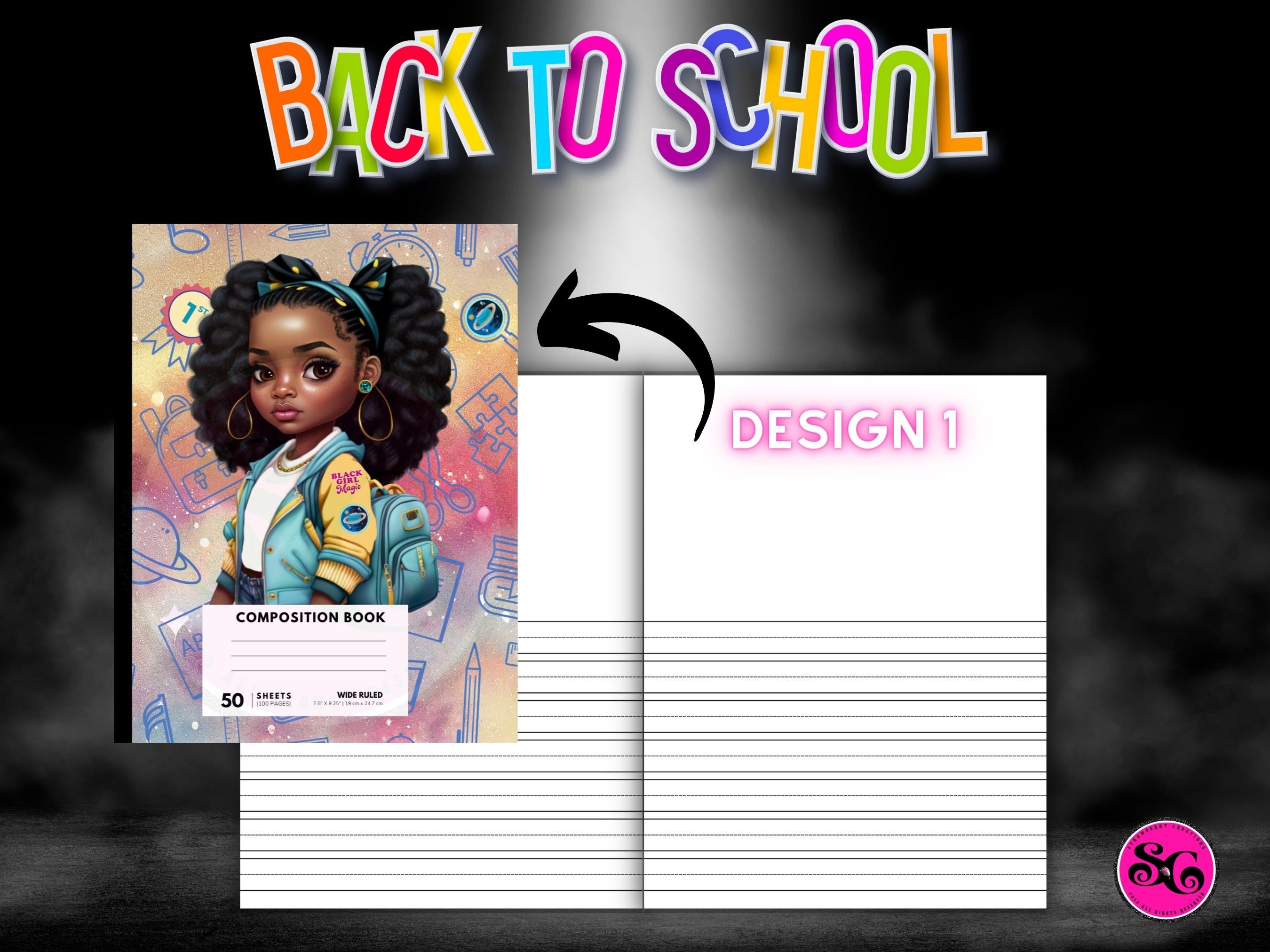 Wide Ruled Composition Notebook Journals | Future Gymnast, Ballerina, Black Girl Magic | Back to School Notebook | African American Girls