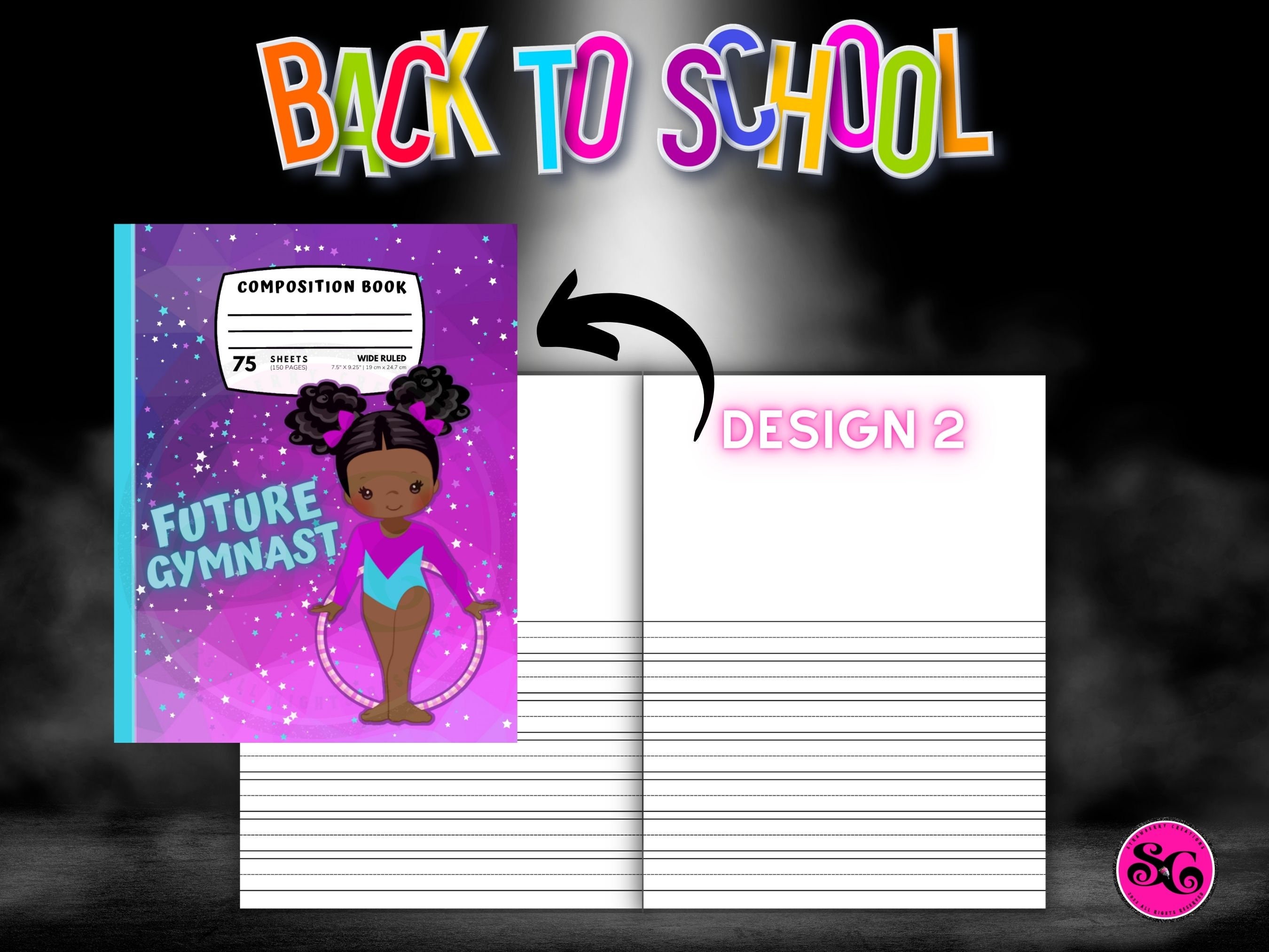 Wide Ruled Composition Notebook Journals | Future Gymnast, Ballerina, Black Girl Magic | Back to School Notebook | African American Girls