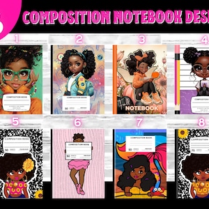 Wide Ruled Composition Notebook Journals | Future Gymnast, Ballerina, Black Girl Magic | Back to School Notebook | African American Girls