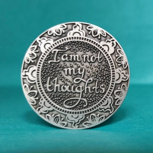 Pocket Fidget Coin, Adult Fidget Desk Toy, Stress Relief Stim Toy, Anti Anxiety Worry Coin, ADHD Focus Tool