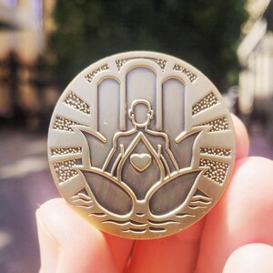 Every Day Carry EDC Coin, Fidget Toy Worry Coin, Spiritual Yoga Gifts, Be Here Now image 6