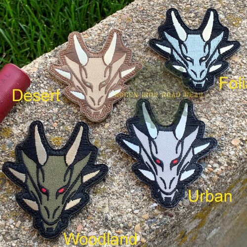 Wolf Head Embroidered Morale Patch With Hook Fastener Etsy