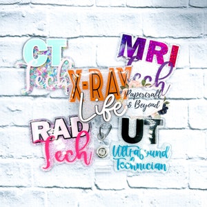 Stay Rad Badge Reel, radiology tech badge reel, medical id tag, x-ray badge reel, ct tech, mri tech