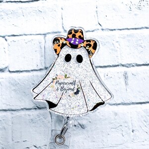 Cowboy Geist Abzeichen Reel: Leopard Print Halloween Nurse ID