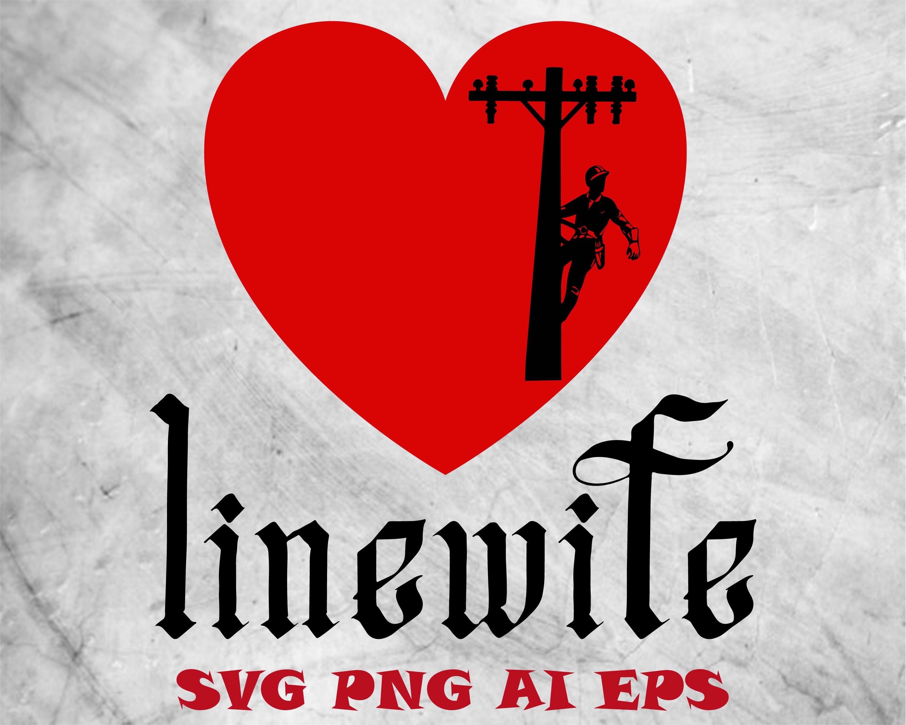 Linewife Svg Lineman Svg Heart Silhouette Png Cut File Vinyl Etsy