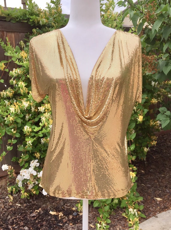 Vintage 1970s -1980s Whiting and Davis Gold Tone M