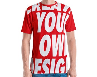 Create Your Own All Over Men's T-shirt, Custom All-Over Print Shirt, Sublimation Tee, Custom Gifts, Custom TShirt