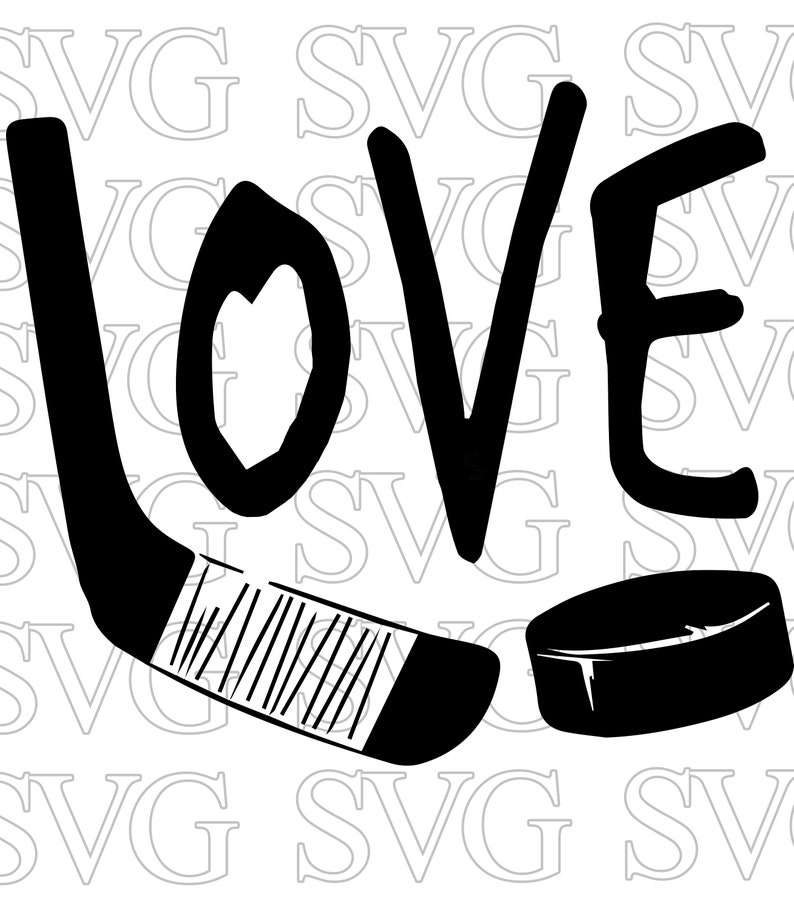 Download Love Hockey Digital File Download SVG PNG Cut File for | Etsy
