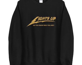 Lights Up Crewneck Sweatshirt: Unisex Cotton-Blend Sweater