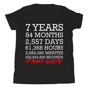 7th Birthday Shirt, 7 Year Old Birthday Shirt, Birthday Boy Birthday Girl Shirt