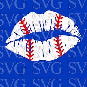 Baseball Mom Svg, Baseball Mama Svg, Baseball SVG, Baseball Lips Svg, Baseball Stitches Svg, Cricut Cut File, SVG, PNG, Baseball Design Ai