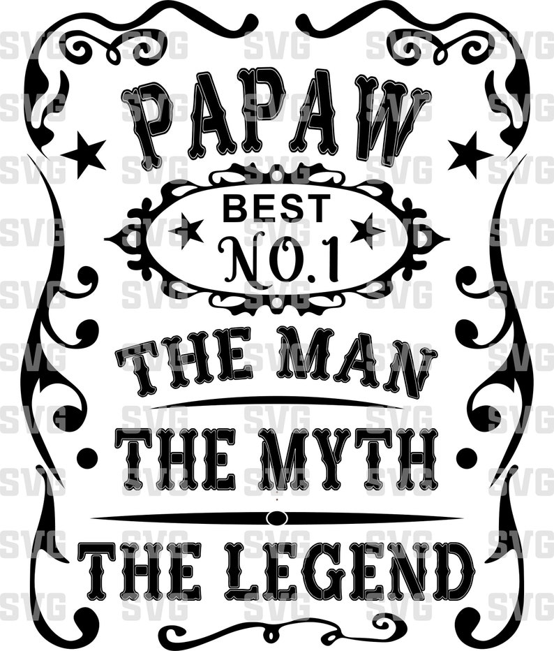 Download PaPaw Man Myth Legend svg Fathers Day svg Grandfather svg ...