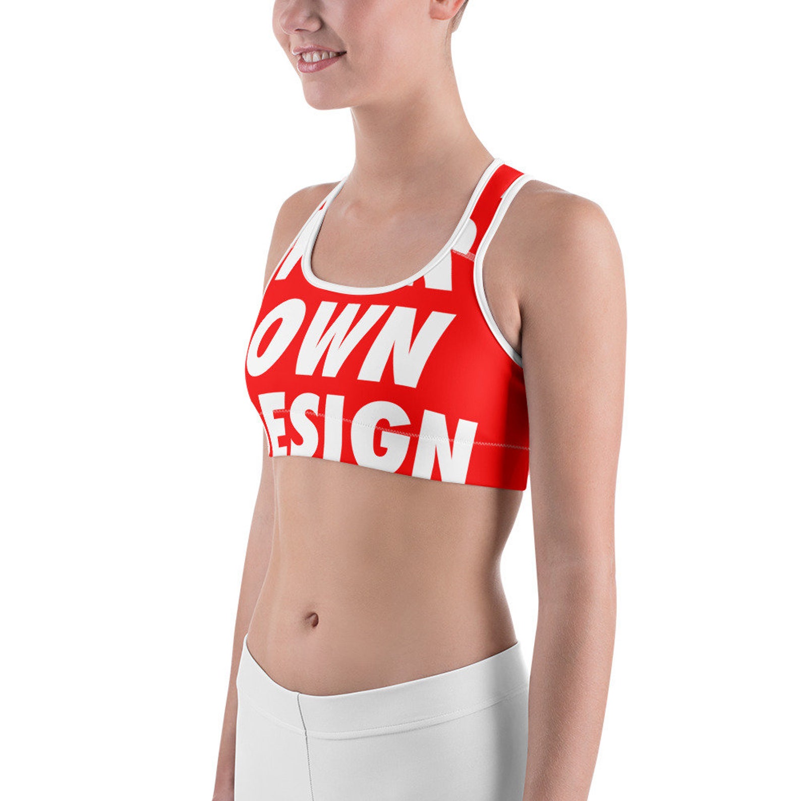 Create Allover Sports Bra Custom Sports Bra Make Your Own Etsy