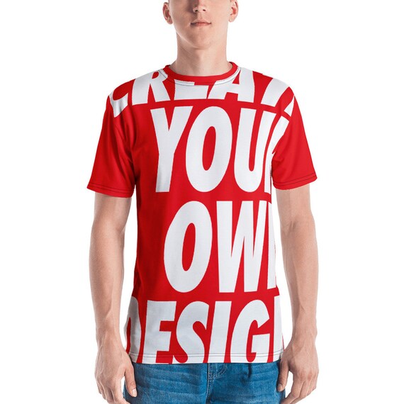 Create Your Own All Over Men's T-shirt Custom All-over | Etsy Hong Kong