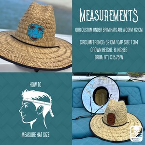 Personalized Lifeguard Hat | Nautical Customs | Straw Hat | Monogram patch | Gift for Him | Gift for Her | Boating Hat | Logo Hat | Gifts | image 9