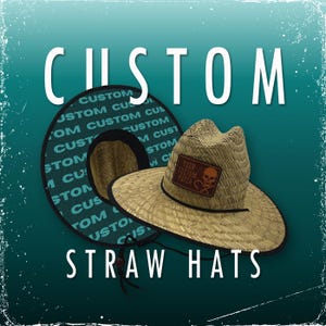 Chapéu de salva-vidas personalizado com patch e logotipo | Chapéu náutico | Chapéu de palha com imagem personalizada | Chapéu de praia | Monograma | Presentes | Chapéu de pesca