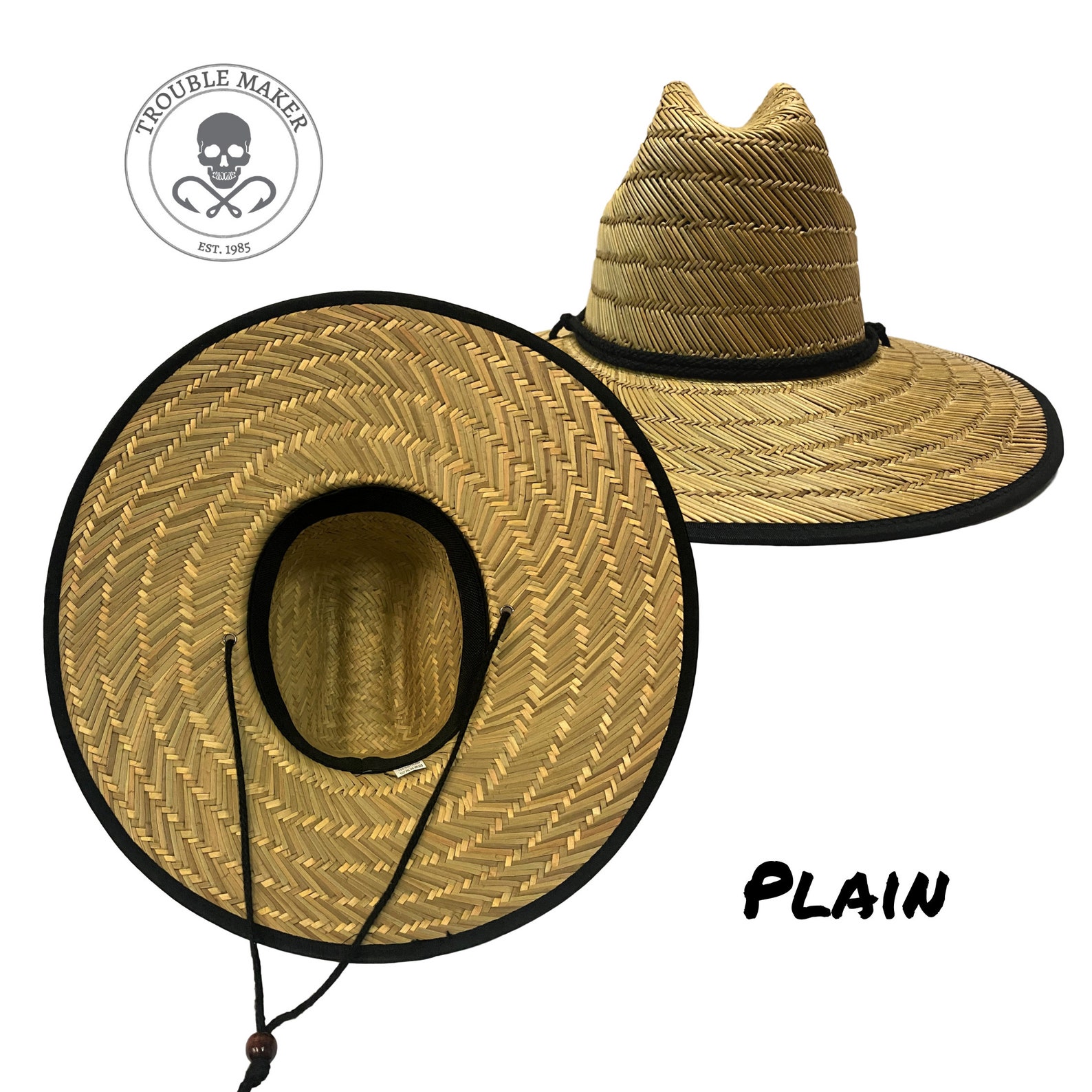 Custom Straw Hat With Leather Patch Logo. Personalized Etsy