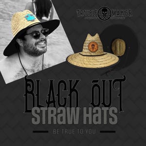 Personalized Custom Straw Hat With Leather Patch Logo | Sun hats | Lifeguard Straw Hat | Promotional Straw Hats | Your Logo | Fall Gifts