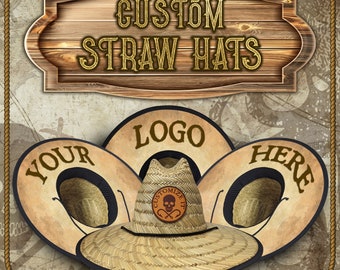 Sombrero de salvavidas personalizado personalizado con logotipo de parche personalizado / sombrero de navegación / sombrero de paja de imagen personalizada / sombrero de playa / monograma / regalos / sombrero de pesca