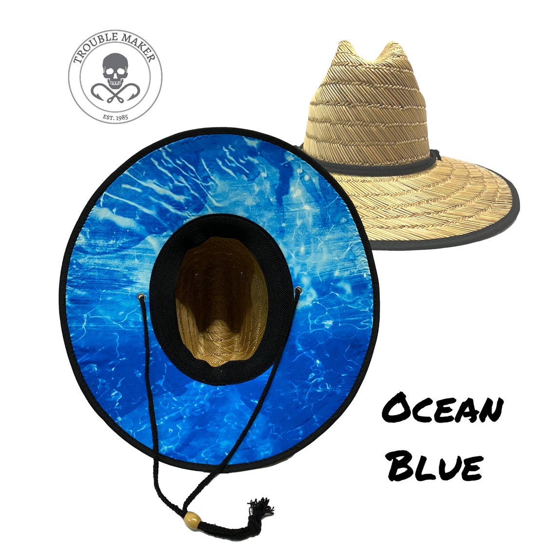 Custom Straw Hat With Leather Patch Logo. Personalized Etsy