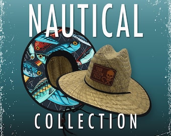 Personalized Lifeguard Hat | Nautical Customs | Straw Hat | Monogram patch | Gift for Him | Gift for Her | Boating Hat | Logo Hat | Gifts |