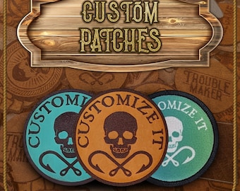 Personalized Leather Patches | Leather | Sublimated Color Patch | Custom Leather | Graphics | Custom Logo | Name Tags |