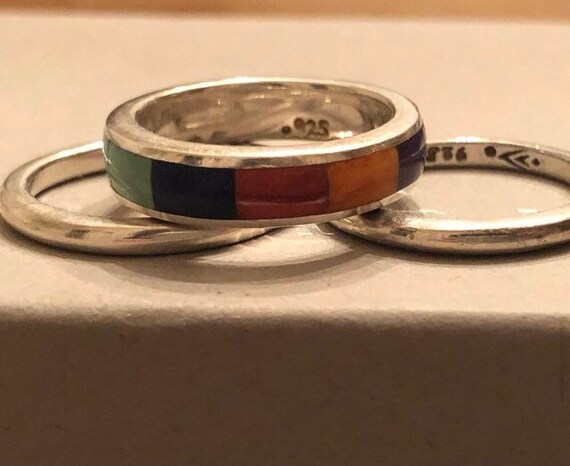 Rare Vintage Silpada Sterling Silver Inlaid With … - image 5