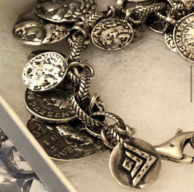 Vintage Silpada .925 Sterling Silver Cha Cha Roman Coin Bracelet B1624 Etsy