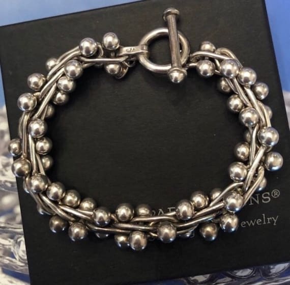 Vintage Silpada Sterling Silver DNA Toggle Clasp Bracelet B0523 - Etsy
